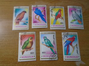 Mongolia  #  1896-1902  used   Birds