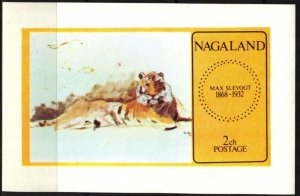 Nagaland Art Paintings M. Slevogt Tigers S/S MNH Cinderella !