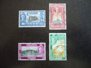 Stamps - Ceylon - Scott# 296-299 - Used Set of 4 Stamps