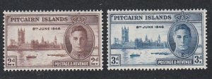 Pitcairn Islands # 9-10, Peace Issue, Mint LH