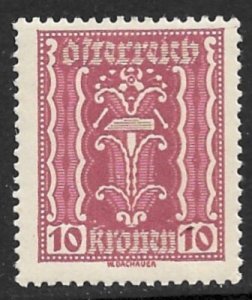 AUSTRIA 1922-24 10kr SYMBOLS OF AGRICULTURE Issue Sc 257 MLH