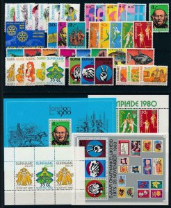 Surinam Suriname 1980 Complete Year Set  MNH