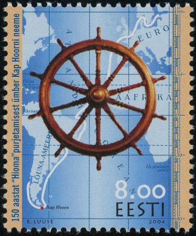 Estonia #483 Voyage Around Cape Horn Hioma 8K Postage Stamps 2004 Eesti MLH