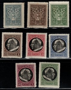 Vatican Scott 91-98 MH* set expect similar centering