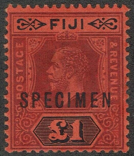 FIJI 1912 KGV 1 POUND SPECIMEN DIE I 