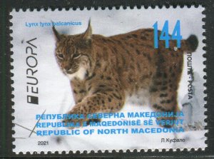 266 - NORTH MACEDONIA 2021- Balkan Lynx - Fauna - MNH