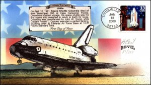 Scott 3190a 33 Cents Space Shuttle K Bevil Hand Painted FDC 81 Of 200