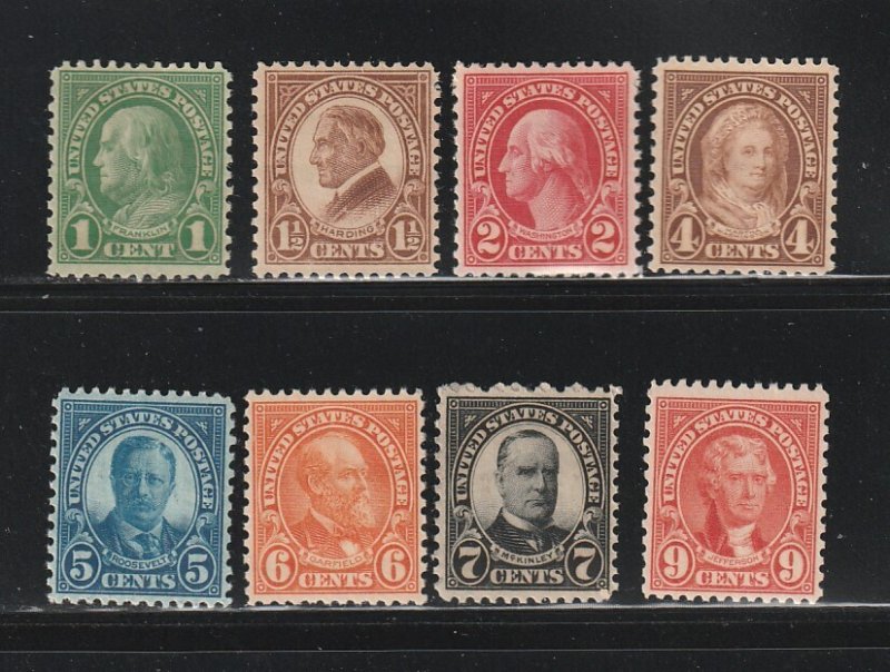 United States 632-634, 636-639, 641 MNH Famous People