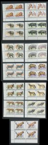 MOMEN: BURUNDI SC #589-601 1982 1983 CORNER BLOCK WILDLIFE MINT OG NH LOT #60810