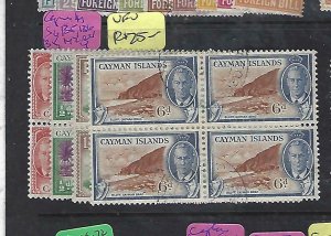 CAYMAN ISLANDS   (PP2009B) KGVI  SG 135, 136, 138, 142  BL OF 4   VFU