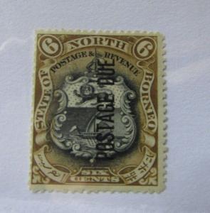 State of North Borneo SC #J15 Postage Due overprint MH stamp