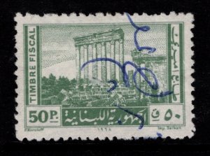 French Lebanon 1968 50p Revenue Used - S38647