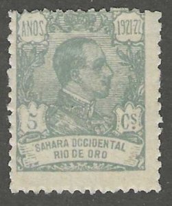 Rio De Oro, Stamp, Scott#142, mint hinged, 5cs, grey,