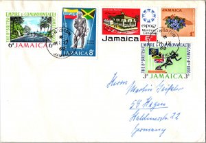 Jamaica 1d National Flower, 3d and 6d Commonwealth Games, 6d Expo '67 Montrea...