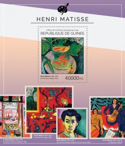 GUINEA - 2014 - Henri Matisse - Perf Souv Sheet - Mint Never Hinged