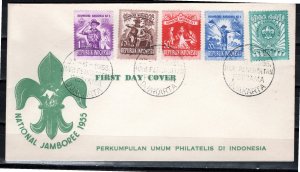 Indonesia 1955 Sc B83-7 FDC-1