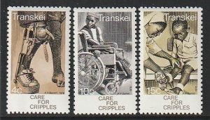 1978 South Africa - Transkei - Sc 41-3 - MNH VF - 3 singles - Help for Cripples