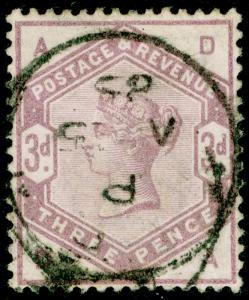 SG191, 3d lilac, USED. Cat £100. DA