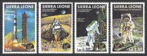 Sierra Leone 618-621, MNH. Michel 745-748. Apollo 11,15,1984. Lift off,Moonwalk,