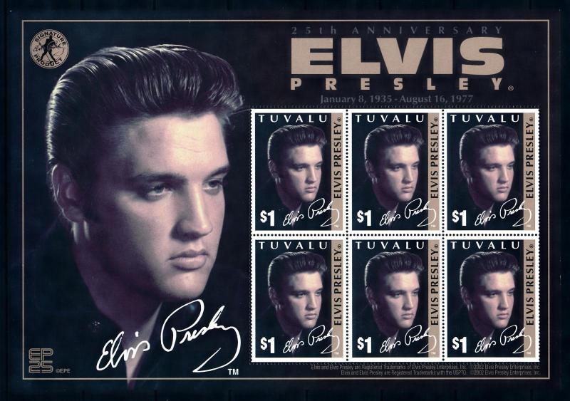 [95105] Tuvalu 2002 Music Elvis Presley Sheet MNH