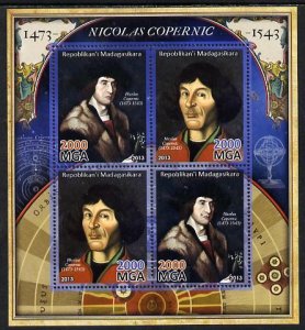 MADAGASCAR - 2013 - Nicolas Copernicus - Perf 4v Sheet - MNH-Private Issue