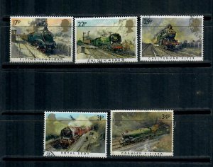 1985  COMMEMORATIVES SET TRAINS USED 190423