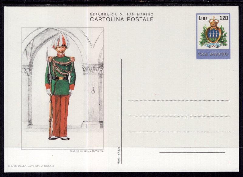San Marino MI P54 02 Postal Card Unused VF