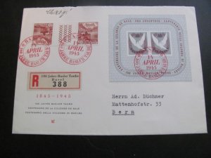 SWITZERLAND 1945 FDC SC B144  XF  (188)