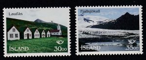 Iceland # 799-800, Farmhouse & Glaicer, Mint NH, 1/2 Cat.