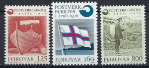 Faroe Is 21-23 MNH 1976 set (107)(an7739)