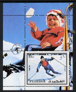 Fujeira 1972 Winter Olympics (Skiing) m/sheet unmounted m...