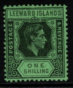 LEEWARD ISLANDS SG110bb 1942 1/= BLACK & GREY/EMERALD MTD MINT