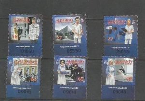 ALDERNEY - 2001 - Health Workers - Perf 6v Set - Mint Never Hinged