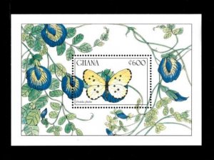 Ghana 1990 - Pentila Phidia Butterfly - Souvenir Stamp Sheet - Scott #1184 - MNH