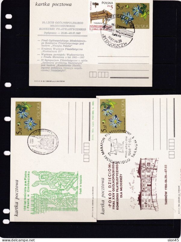Poland 10 Postal Stationary Cards Special cancel 5 zl 16115