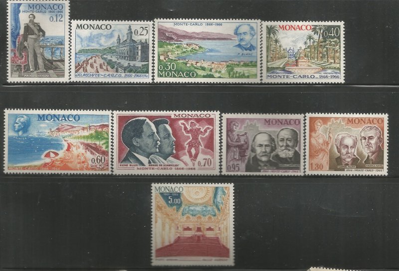 MONACO 631-638, C68 MNH, CENTENARY OF FOUNDING OF MONTE CARLO