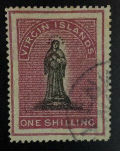 MOMEN: VIRGIN ISLANDS SG #11 P15 1867-70 USED £375 LOT #62179