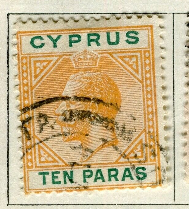 CYPRUS; 1921 early GV issue fine used 10pa. value