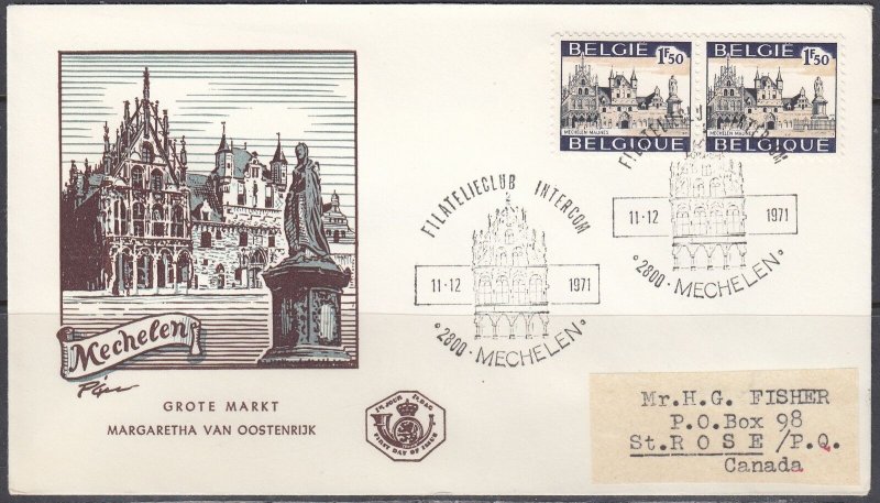 Belgium Scott 649 FDC - 1965-71 Definitive Issue