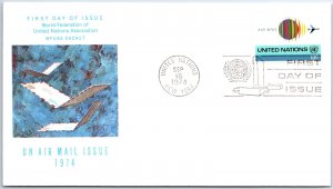 UN UNITED NATIONS FIRST DAY OF ISSUE COVER WFUNA SPECIAL CACHET #14