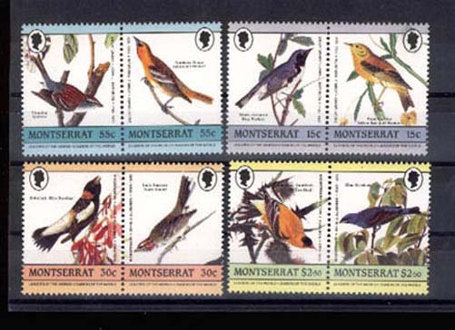 008878 MONTSERRAT ADUBON BIRDS set MNH #8878