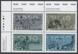 Canada - #1263a Second World War 1939 Plate Block - MNH