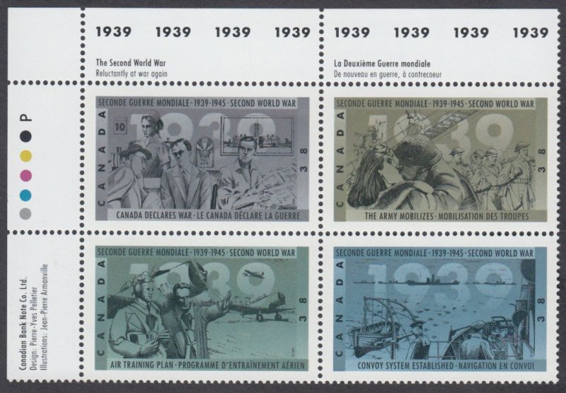 Canada - #1263a Second World War 1939 Plate Block - MNH