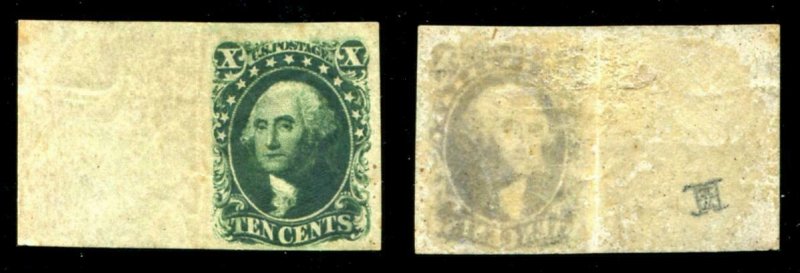 HERRICKSTAMP UNITED STATES Sc.# 15 Superb LH 1855 Type III OG, Wide Margin