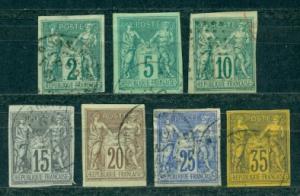 French Colonies #30-36  Used  CV$163.75