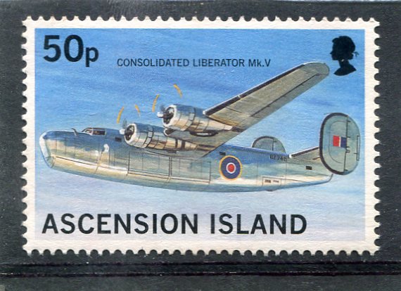 Ascension Island AIRCRAFT AMERICAN HEAVY BOMBER 1 value Perforated Mint (NH)