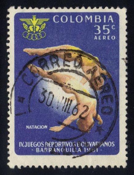 Colombia #C414 Women Divers, used (0.25)