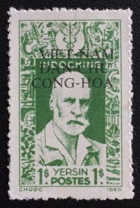 VIETNAM overprint Indochine Dr Alexandrea Yersin 1$ MH V3922