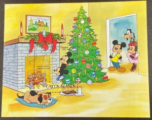 Caicos Islands Disney Mickey & Friends Christmas 1983  Souvenir Sheet