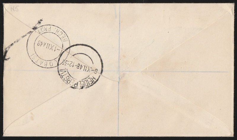 BECHUANALAND 1948 KGVI Silver Wedding set First Day Cover. To South Africa.